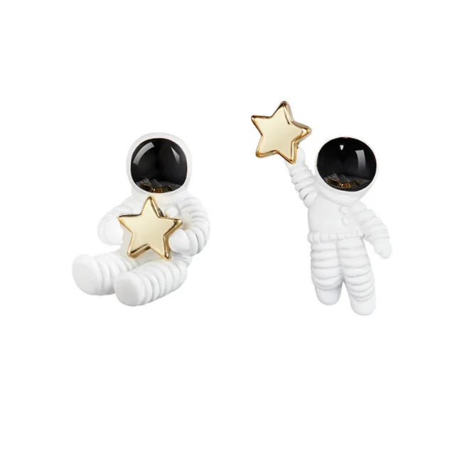 

Cute Astronaut Star Women Gifts Fashion Jewelry Stud Earrings Ear Stud