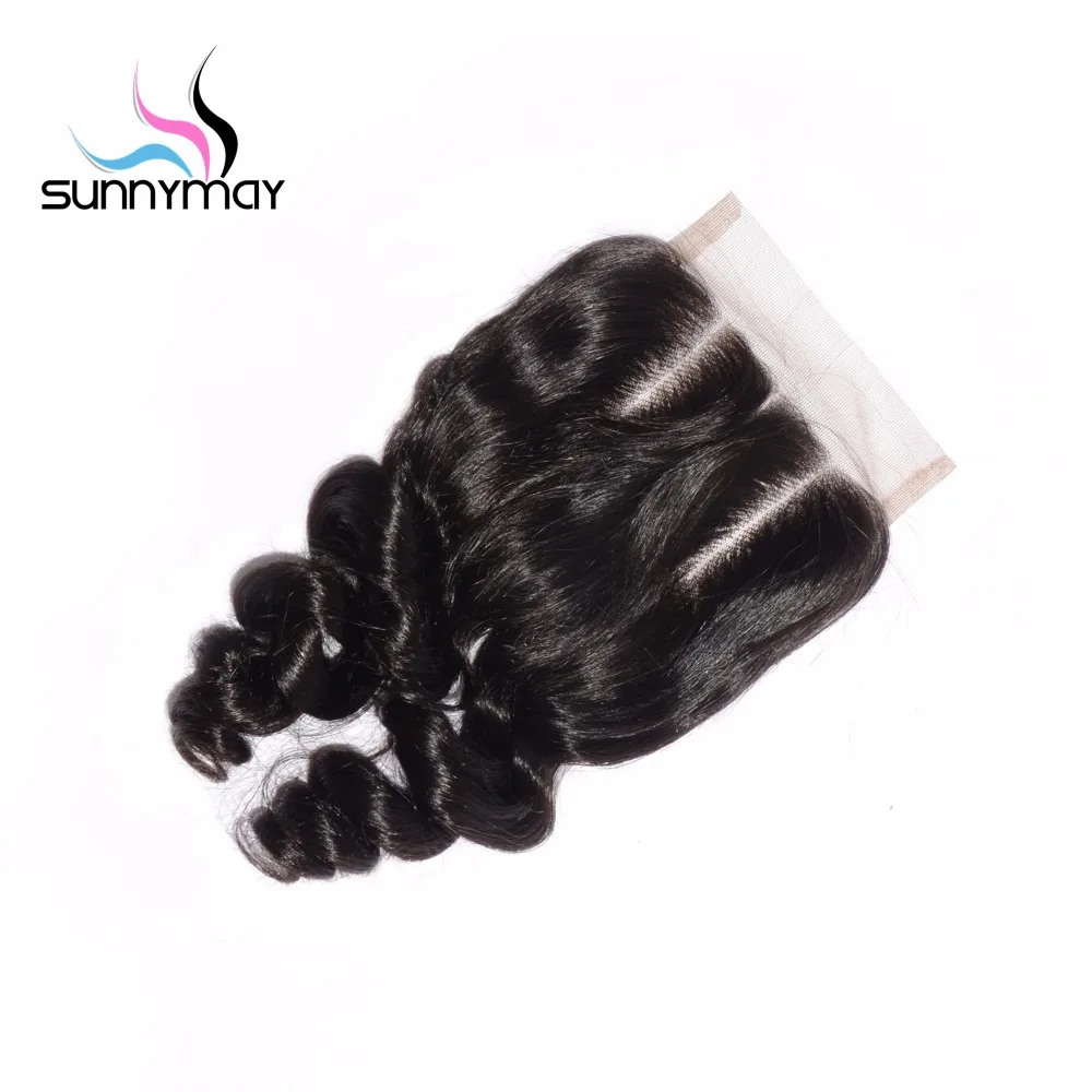 

Wholesale 100% Human Hair In Stock 3 Way Parting Loose Wave Virgin Brazilian Hair 5x5 Lace Closure, Natural color, can be dyed