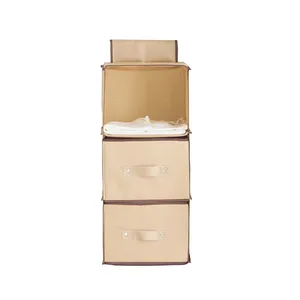 Image of Multi-layer washable drawers hanging box closet storage organizer