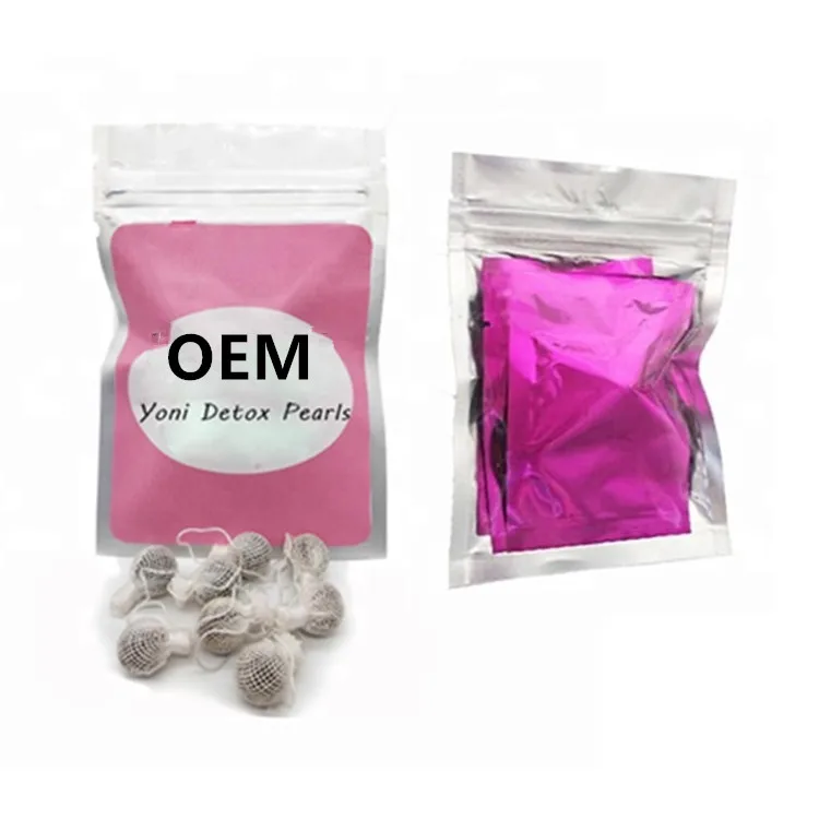 

Organic Detox pearls private label herbal tampon brands, Bag: silver;red;pink;blue;green etc.