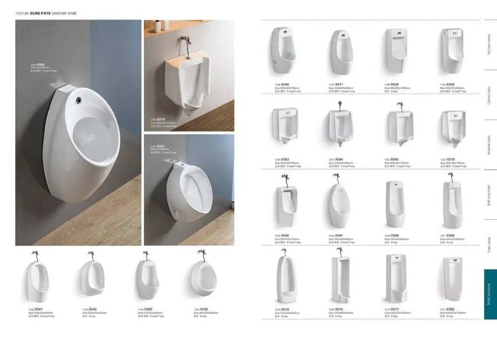 China Suppliers Sanitary Ware Corner Wall Mounted Urinal For Men's