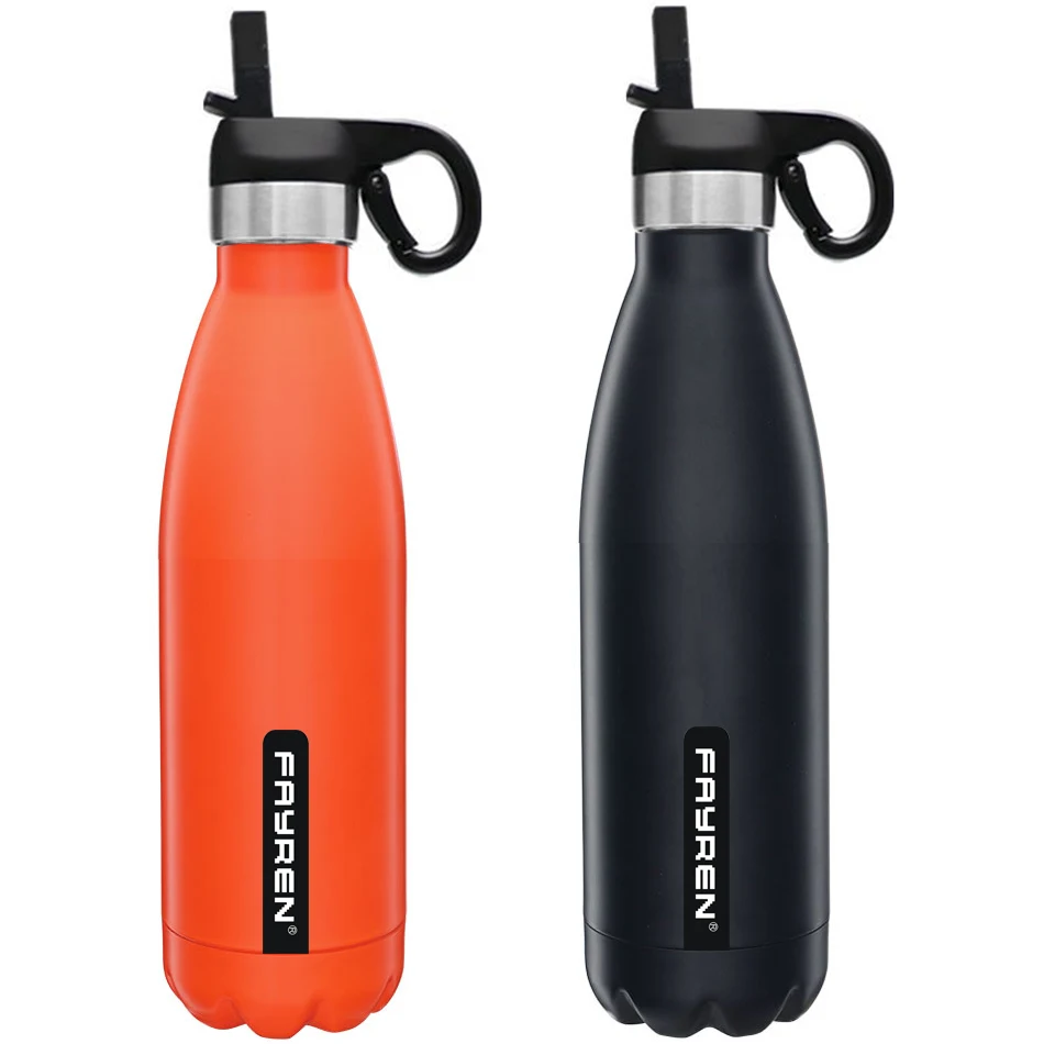 

500ML 750ML 1000ML Stainless Steel Vacuum Insulated hot sport water bottle bottledjoy With Pop Up Straw lid, Powder coating