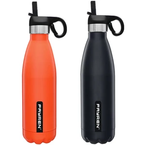 Image of 500ML 750ML 1000ML Stainless Steel Vacuum Insulated hot sport water bottle bottledjoy With Pop Up Straw lid