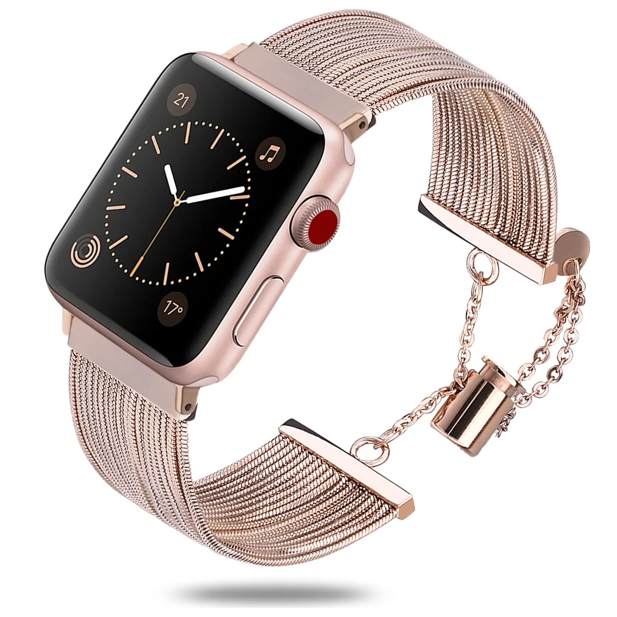 Elegant Woman Metal Watch Bracelet For Apple Watch Band Strap Stainless