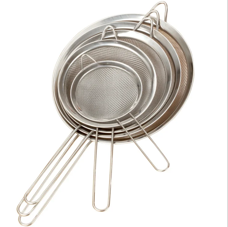 5pcs不锈钢细网厨房食品过滤器