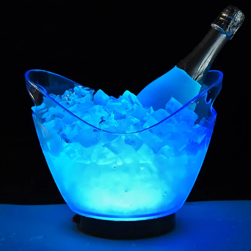 

acrylic led lighting led ice bucket with handle acrylic ice bucket logo with lid, As your request