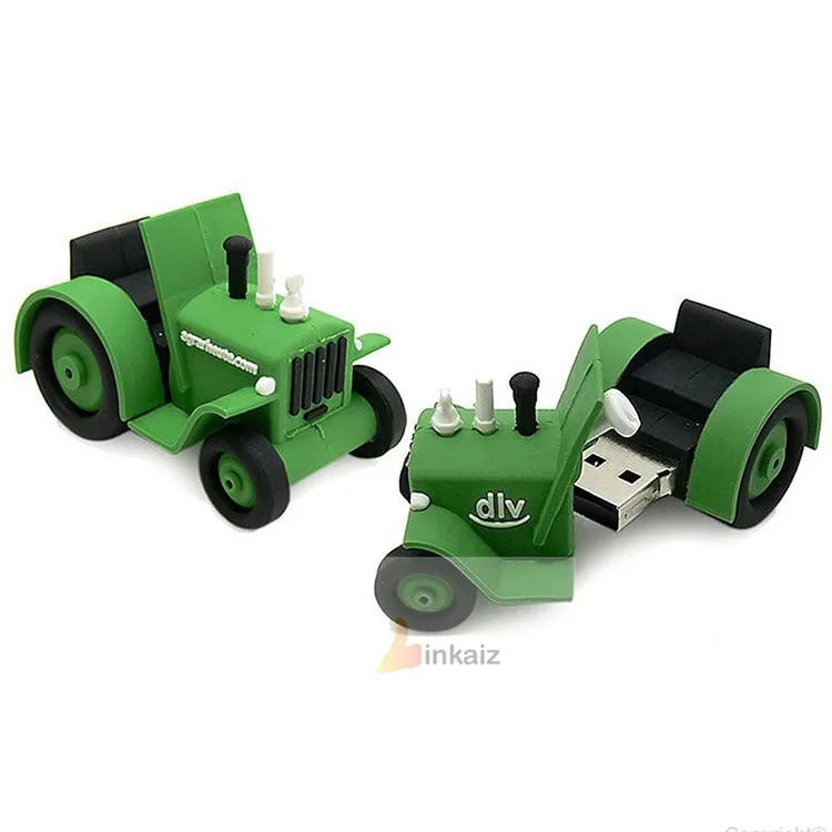 excavator usb stick/custom soft pvc rubber 3D excavator usb flash drive - ANKUX.COM