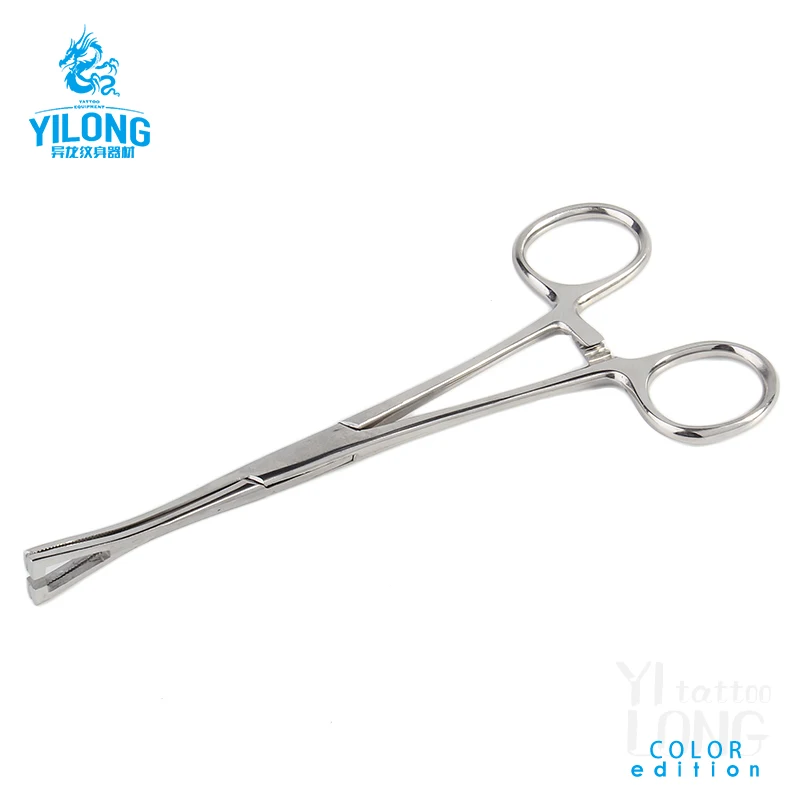 Yilong 316l Stainless steel surgical S.S Piercing Pennington Forceps Body Piercing Tools Plier Tattoo Accessories