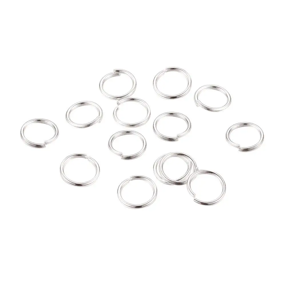 6//8x Housweety 1000PCs Eye Pins Findings Silver Tone 20.5mmx0.7mm