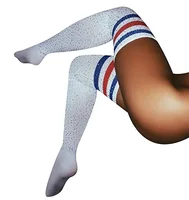 

Women Fashion Sexy Rhinestone Striped Over Knee High Stockings Socks