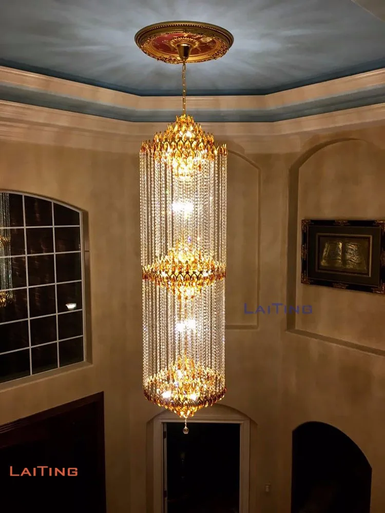 Modern Fancy Chandelier Crystals Pendant Lights Spiral Crystal