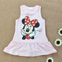 

GD003 0-6years summer fashion baby cotton Mickey pattern girl dress 2colors in stock