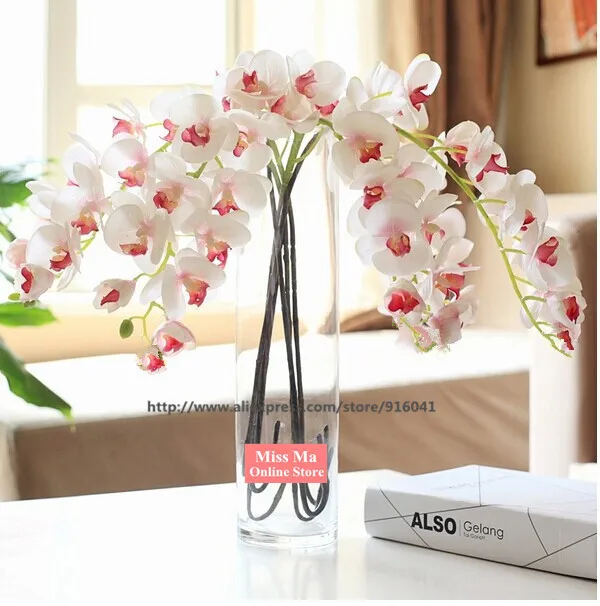 2018 Whole Phalaenopsis Pu Latex Orchid Flower Real Touch 11 Whole 200pcs Fedex Free Shipping Moth Orchid Decorative Artificial Flowers Wedding Flower Home Decoration Erfly