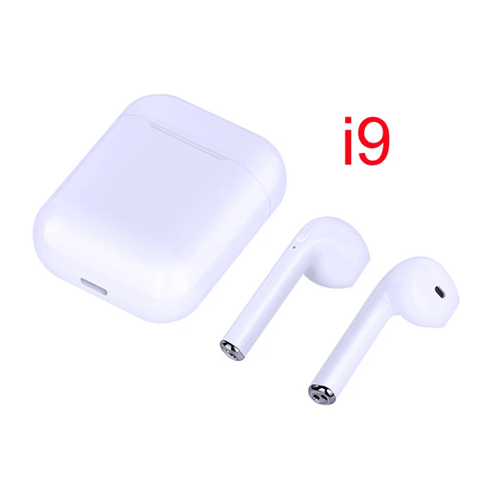 

High quality mini tws true stereo earbuds wireless earphone i9 with charging case, Black