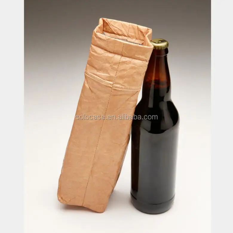 Insulated Tyvek Paper Beer Bottle Cooler Bag
