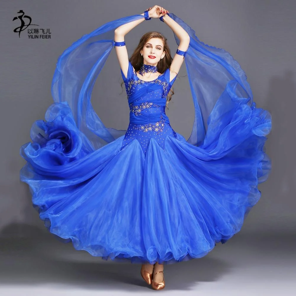 

Ballroom Competition Standard Dance Dress Waltz Dance Dresses For Women Professional Dance clothing, White;yellow;red;purple;green;lakeblue;rose...