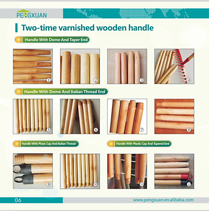 Factory wholesale hand tools wooden snow shovel handle with taper