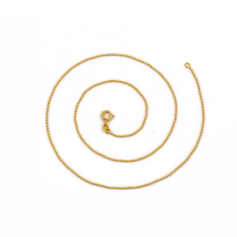 

004 xuping wholesale indian jewelry spherical 24 k gold-plated brass gold chain fashion necklace