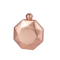 

Octagon whisky wholesale stainless steel hydro gem diamond hip flask wedding gifts for guests