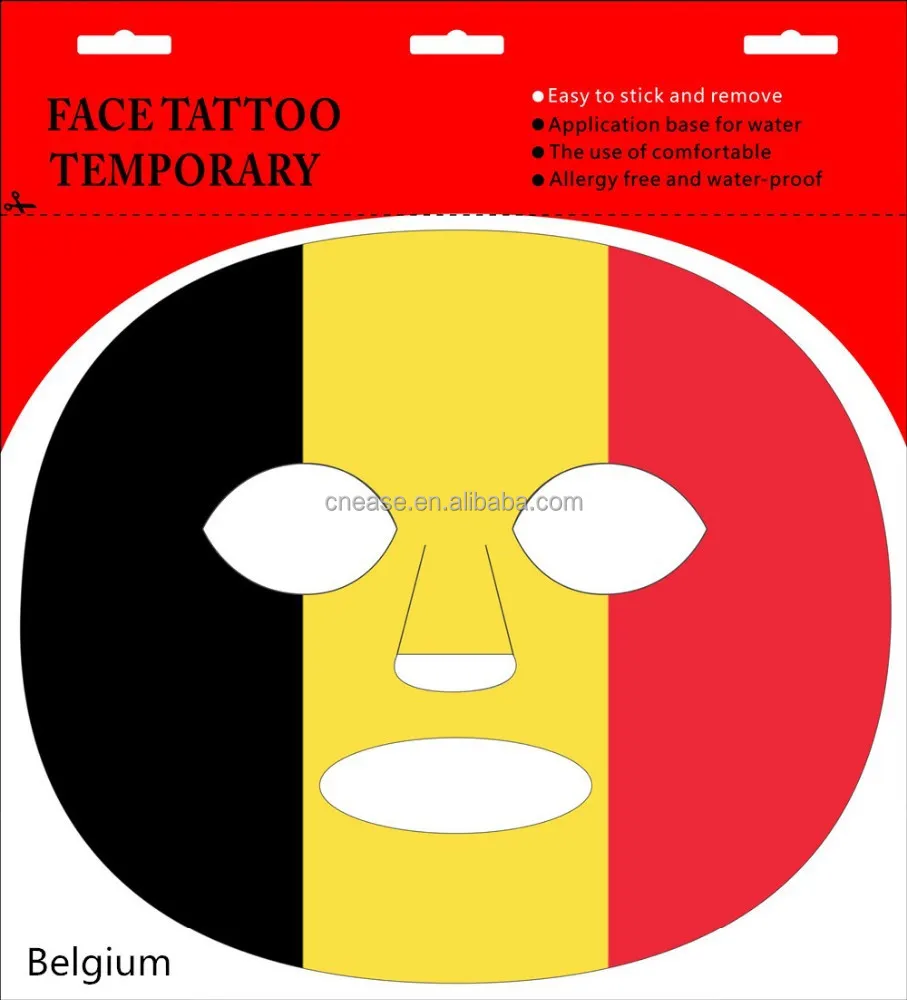 Cari Kualitas Tinggi Belgium Bendera Tato Produsen Dan Belgium