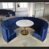 4pcs as a set velvet Circular sofa with gold base