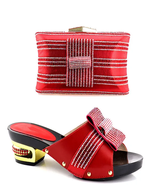 

Beautifical shoe and bag for wedding wholesale bag and shoe set african shoe and bag set for party YH2018-04