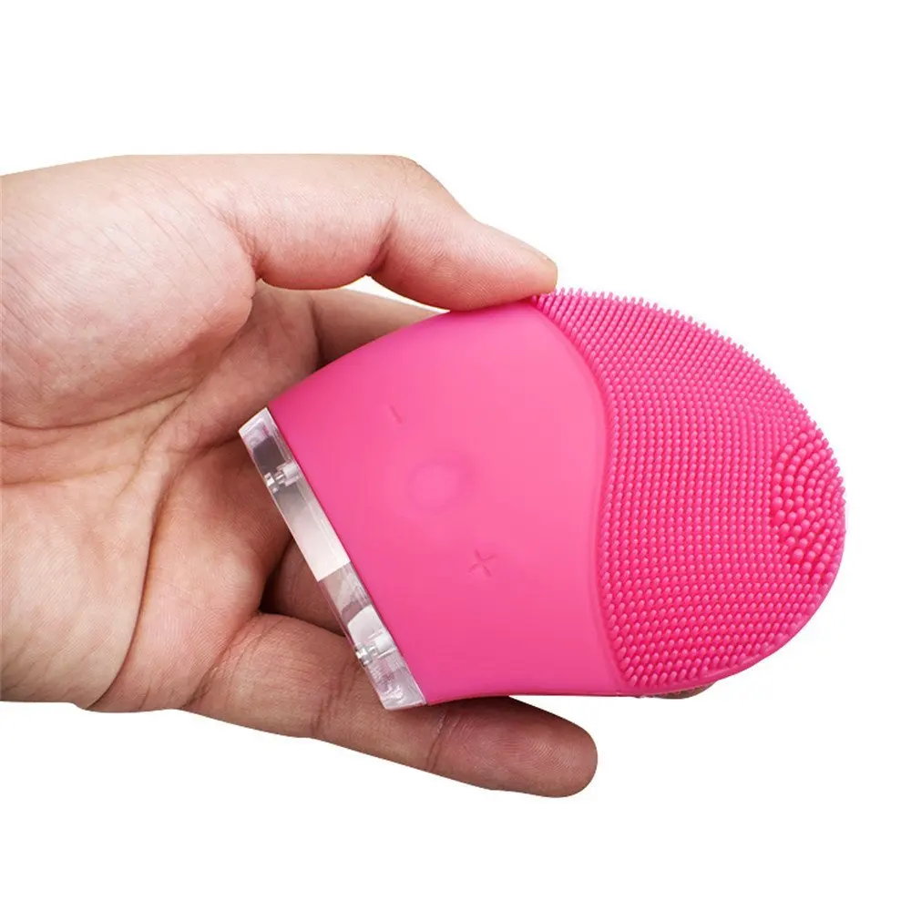 

Electric Soft Silicone Spinary Facial Cleansing Brush Super Face Washing, Pink;blue;green;purple