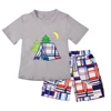 2019 summer boutique outfit short sleeve boys sets kids set clothing