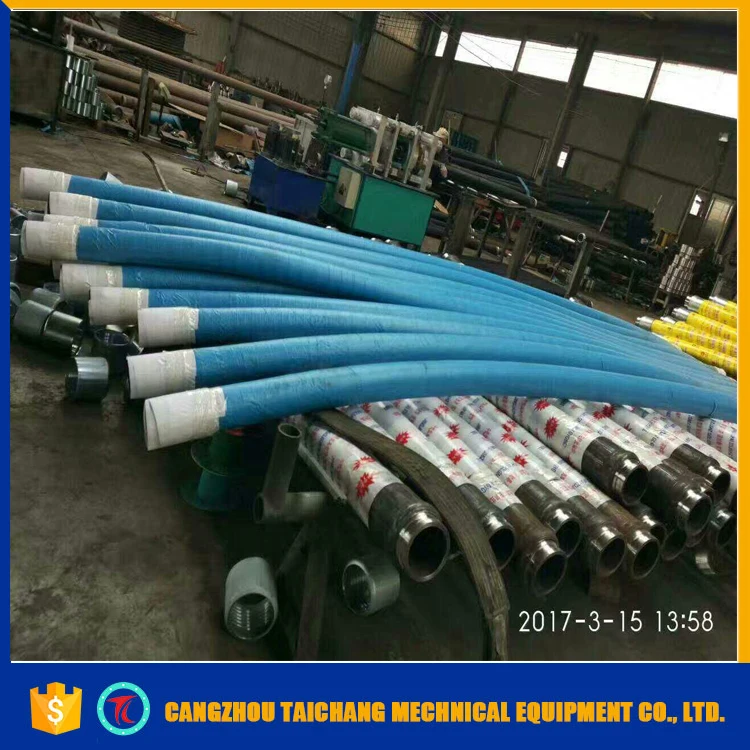 dn125 5 inch concrete rubber hose 4m with one collar
