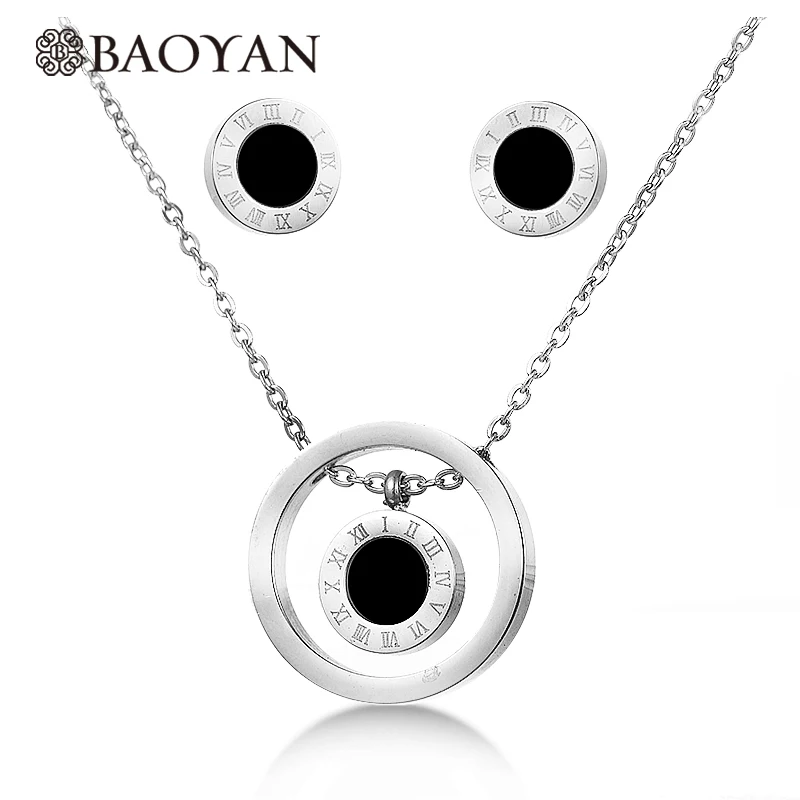 

BAOYAN 316L Stainless Steel gold and silver Jewelry Sets for Women