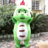 Wonderful lifelike character mascot costumes plush green dinosaur costumes for advertising