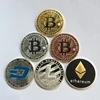 40mm iron stamped gold silver copper finished custom coins bitcoin ethereum cryptocurrencies