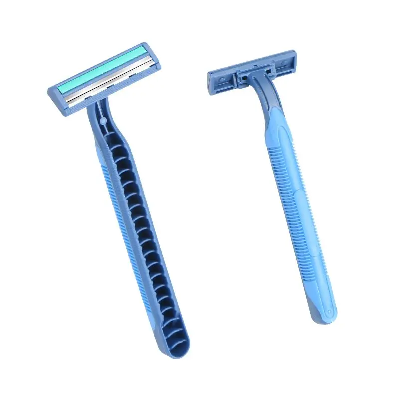 

Wholesale rubber handle private label shaving razor twin blade disposable razor