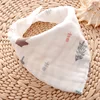 Hot Sales High Quality Triangle 100% Organic Cotton Bandana Baby Bib