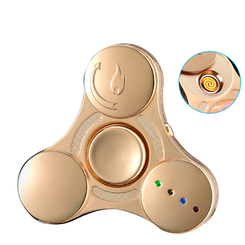 

HF08 2017 Fren Hot Sale hand spinner lighter toys free sample free shipping lighter spinner toy, 5color