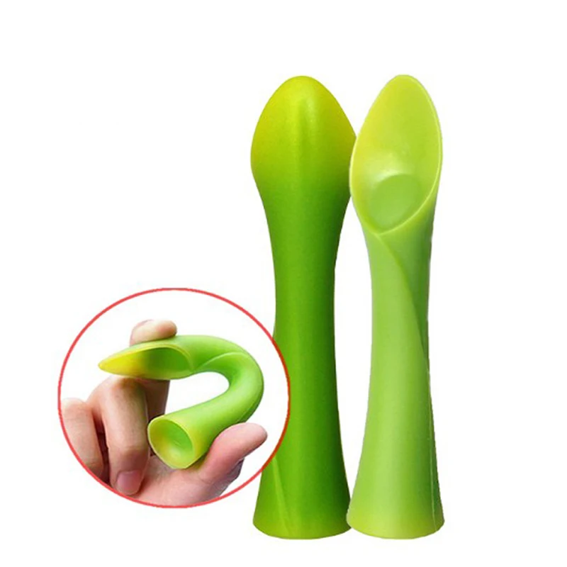 

FDA silicone soft-tip training bamboo baby starter spoon, Bamboo silicone baby spoon