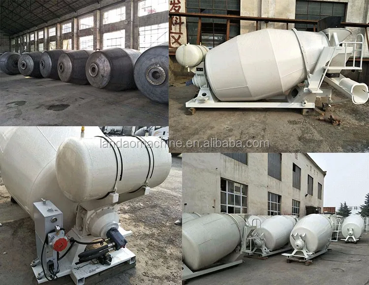 Zhengzhou Diesel Engine Mobile Self Loading Concrete Mixer Tank 3M3