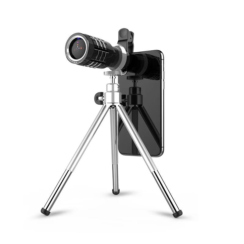 

Metal Tripod 12x Telescope External Zoom Lens For Smartphone, Black