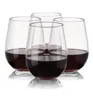 2019 BPA Free Tritan Plastic Stemless Wine Glass Custom Tritan Wine Glass
