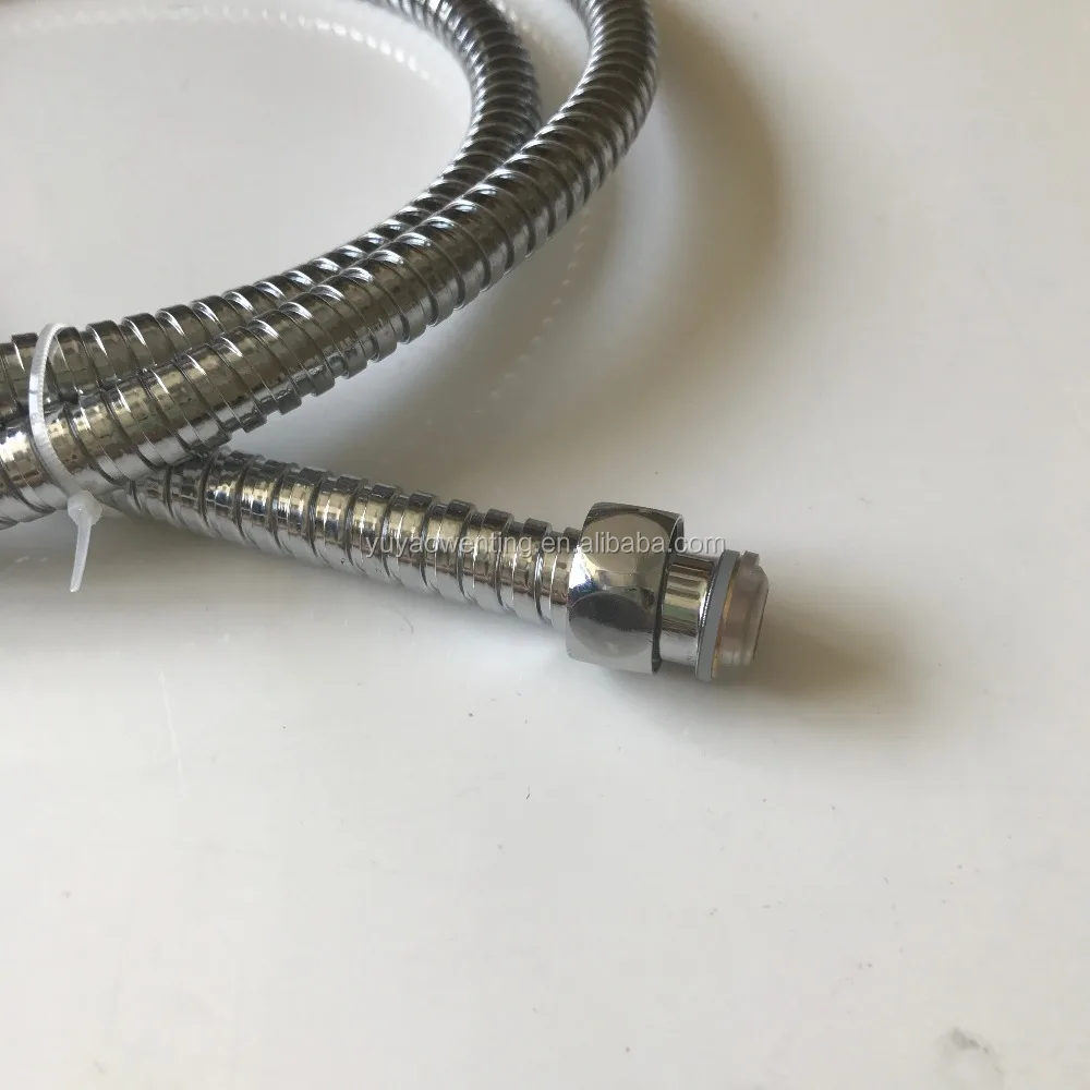 
Good quality 1.5~1.7m Stretch flexible plating stainless steel double lock shower hose 