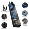 Powered USB Hub - 13 Port USB 3.0 Hub with 10 USB 3.0 Ports, 3 Smart Charging Ports, Long Cord, LEDs
