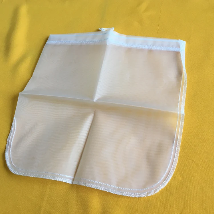 200um Food Grade Nylon Mesh Drawstring Bags For Milk,Fruit Juick,Oil