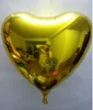 gold color plain heart shape helium foil mylar balloons