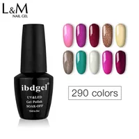 

L&M nail supplies 290 color Wholesale uv fashion nail gel polish color chart for choice