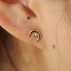 2017 high quality 100% 925 sterling silver dainty studs mini Moon stud earring