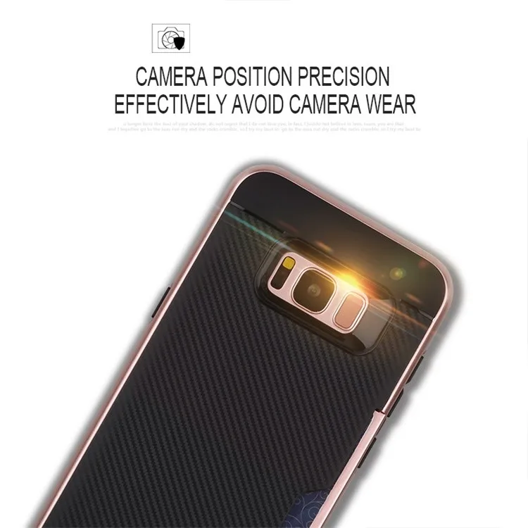 Armor Carbon Fiber Case For Samsung  Galaxy S8  Dual Layer  