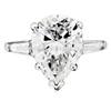 925 silver lad-made diamond pear shape engagement ring