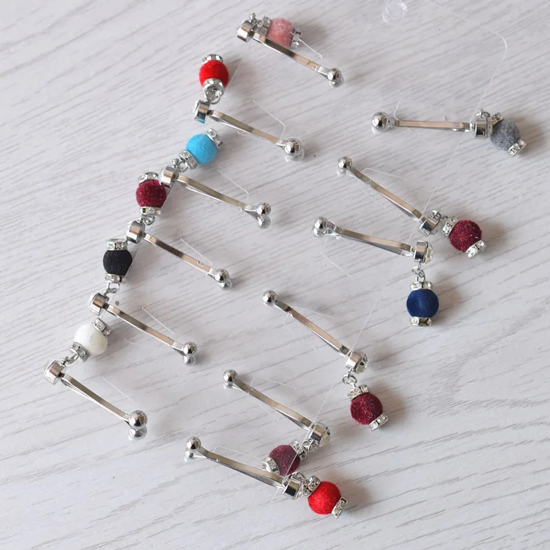 

2019 New Arrival Fashion Colorful Bead Muslim Brooch Hijab Scarf Pins Clips, More than 15 colors,also can custom