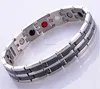titanium stainless steel infrared negative ion magnet germanium hematite energy bracelet with magnetic 4 in 1 bio health