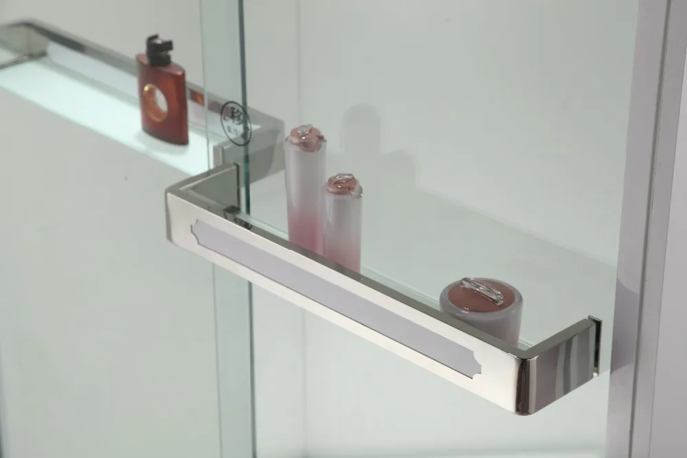 stainless steel frame soft-close design double sliding door shower enclosure